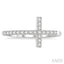 Sideway Cross Diamond Fashion Ring