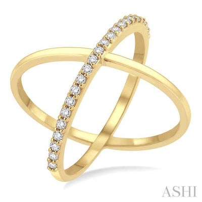 Criss Cross Diamond Fashion Ring