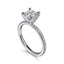 Round Diamond Straight Band Engagement Ring