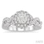 Round Shape Halo Lovebright Diamond Ring