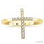 Stackable Cross Petite Diamond Fashion Ring