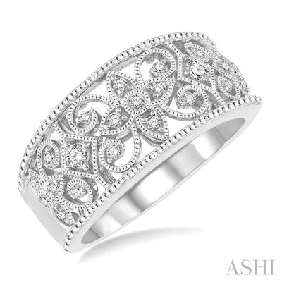 Floral Lattice Diamond Fashion Ring