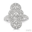 Floral Lattice Diamond Fashion Ring
