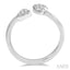 Twin Heart Shape Diamond Fashion Open Ring