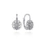 Sterling Silver Floral White Sapphire Earrings