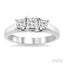 Princess Shape Past Present & Future Diamond Engagement Ring