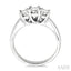 Princess Shape Past Present & Future Diamond Engagement Ring