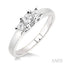 Princess Shape Past Present & Future Diamond Engagement Ring
