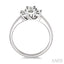Princess Shape Past Present & Future Diamond Engagement Ring