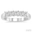 Princess Shape 5 Stone Diamond Wedding Band