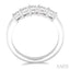 Princess Shape 5 Stone Diamond Wedding Band