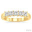 Princess Shape 5 Stone Diamond Wedding Band