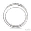 Channel Set Curved Diamond Wedding Band
