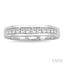 Channel Set Curved Diamond Wedding Band