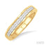 Channel Set Curved Diamond Wedding Band