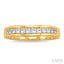 Channel Set Curved Diamond Wedding Band