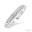 Channel Set Curved Diamond Wedding Band