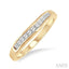 Channel Set Curved Diamond Wedding Band