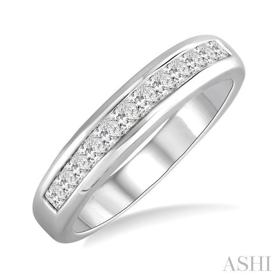 Channel Set Diamond Wedding Band