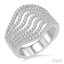 Multirow Diamond Fashion Ring