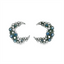 Sapphire & Diamond Moon Earrings