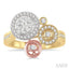 Round Shape Halo Lovebright Diamond Fashion Ring