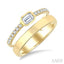 Emerald Shape Bezel Diamond Fashion Open Ring