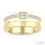 Emerald Shape Bezel Diamond Fashion Open Ring