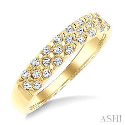 Checkered Diamond Stackable Fashion Band
