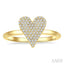 Pave-Set Heart Shape Diamond Fashion Ring