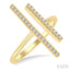 Bar Diamond Fashion Open Ring