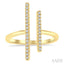 Bar Diamond Fashion Open Ring