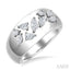 Mixed Shape Diamond Fashion Wide Band