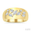 Mixed Shape Diamond Fashion Wide Band