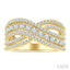Criss Cross Bold Diamond Fashion Band