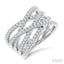 Criss Cross Bold Diamond Fashion Band