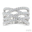 Criss Cross Bold Diamond Fashion Band