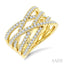 Criss Cross Bold Diamond Fashion Band