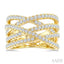 Criss Cross Bold Diamond Fashion Band