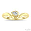 Pear Shape Curved Diamond Solitaire Ring