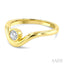 Round Shape Curved Diamond Solitaire Ring