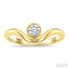 Round Shape Curved Diamond Solitaire Ring