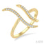 Wave Diamond Fashion Open Ring
