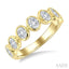 7 Stone Oval Shape Bezel Set Diamond Band