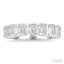 7 Stone Emerald Shape Bezel Set Diamond Band