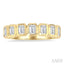 7 Stone Emerald Shape Bezel Set Diamond Band