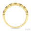7 Stone Emerald Shape Bezel Set Diamond Band