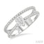 Double Row Pear Shape Lovebright Diamond Fashion Ring