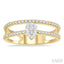 Double Row Pear Shape Lovebright Diamond Fashion Ring