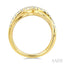 Bold Criss Cross Diamond Fashion Wide Band